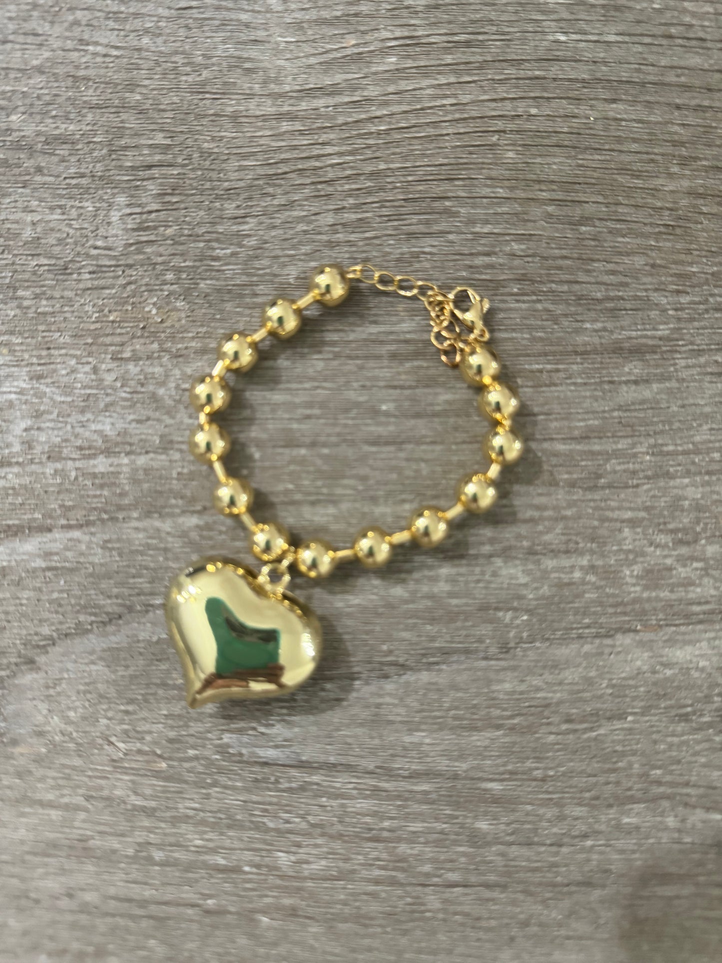 Globe Gold Bold Heart 18K Bracelet