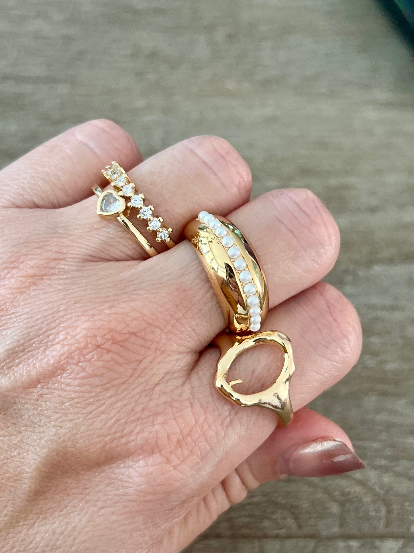 Heart Rhinestone Ring