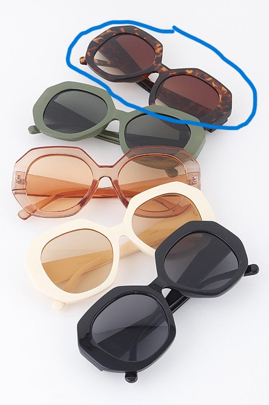 Geometric Retro Sunglasses (Pick Color)