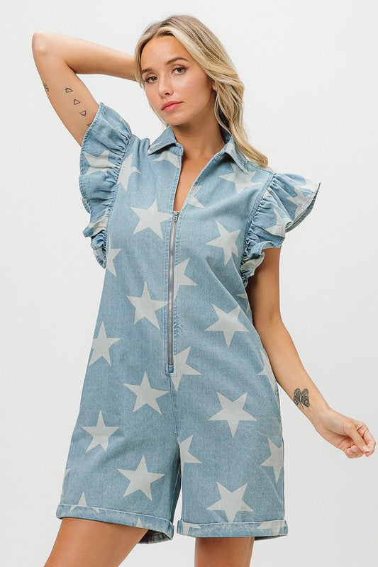 Star Print Romper