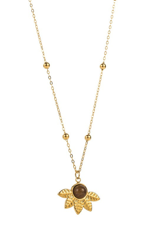 Stainless Steel Vintage Gemstone Pendant Necklace (Pick Style)