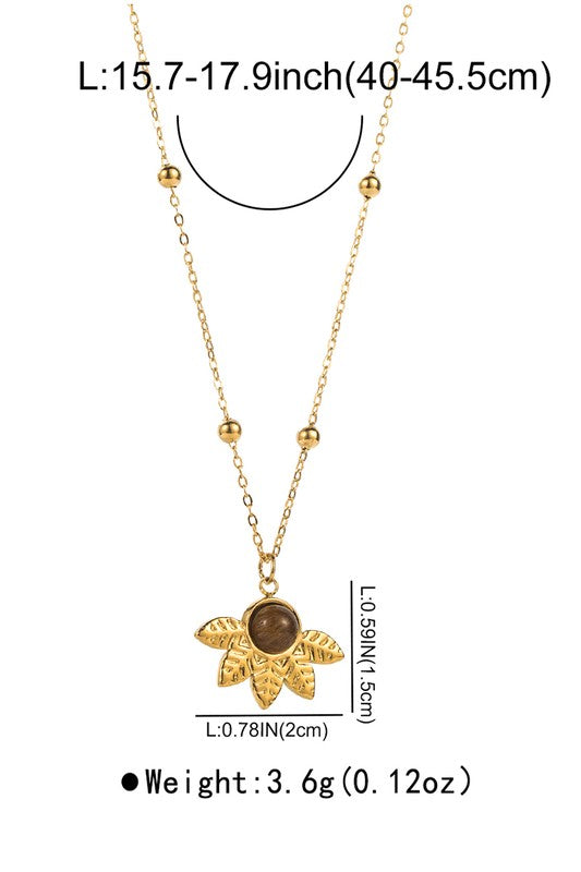 Stainless Steel Vintage Gemstone Pendant Necklace (Pick Style)