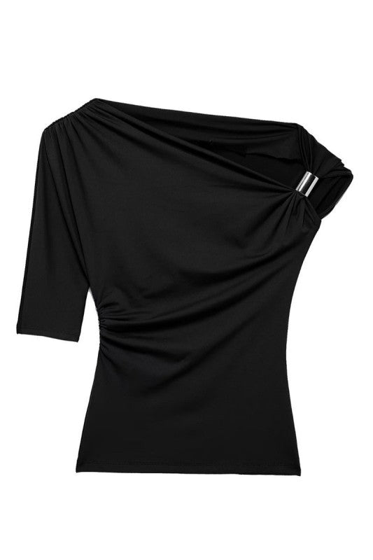 Asymmetric Metal Ring Top
