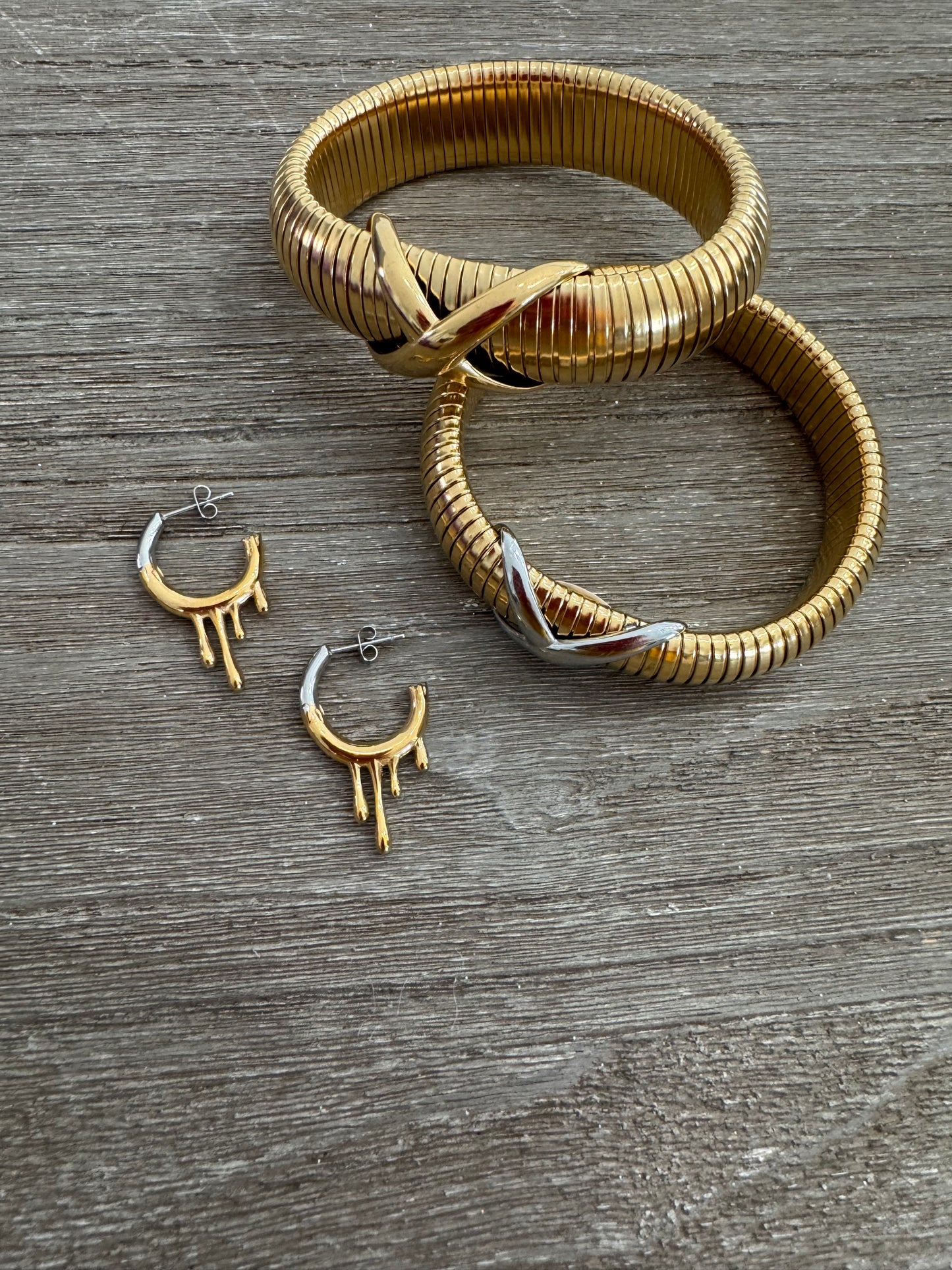 Two Tones Fashion Earrings