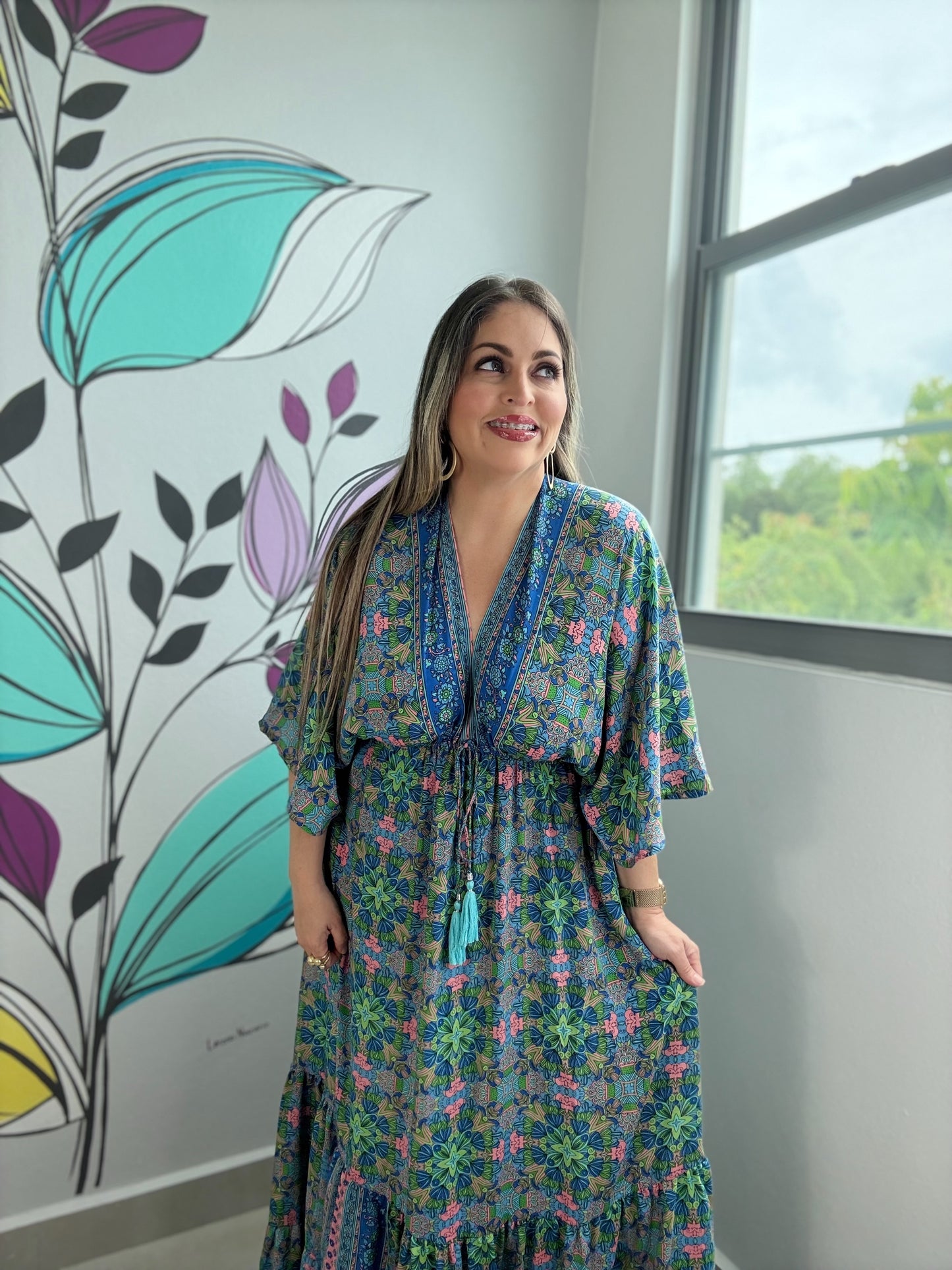 One Size Boho Maxi Dress