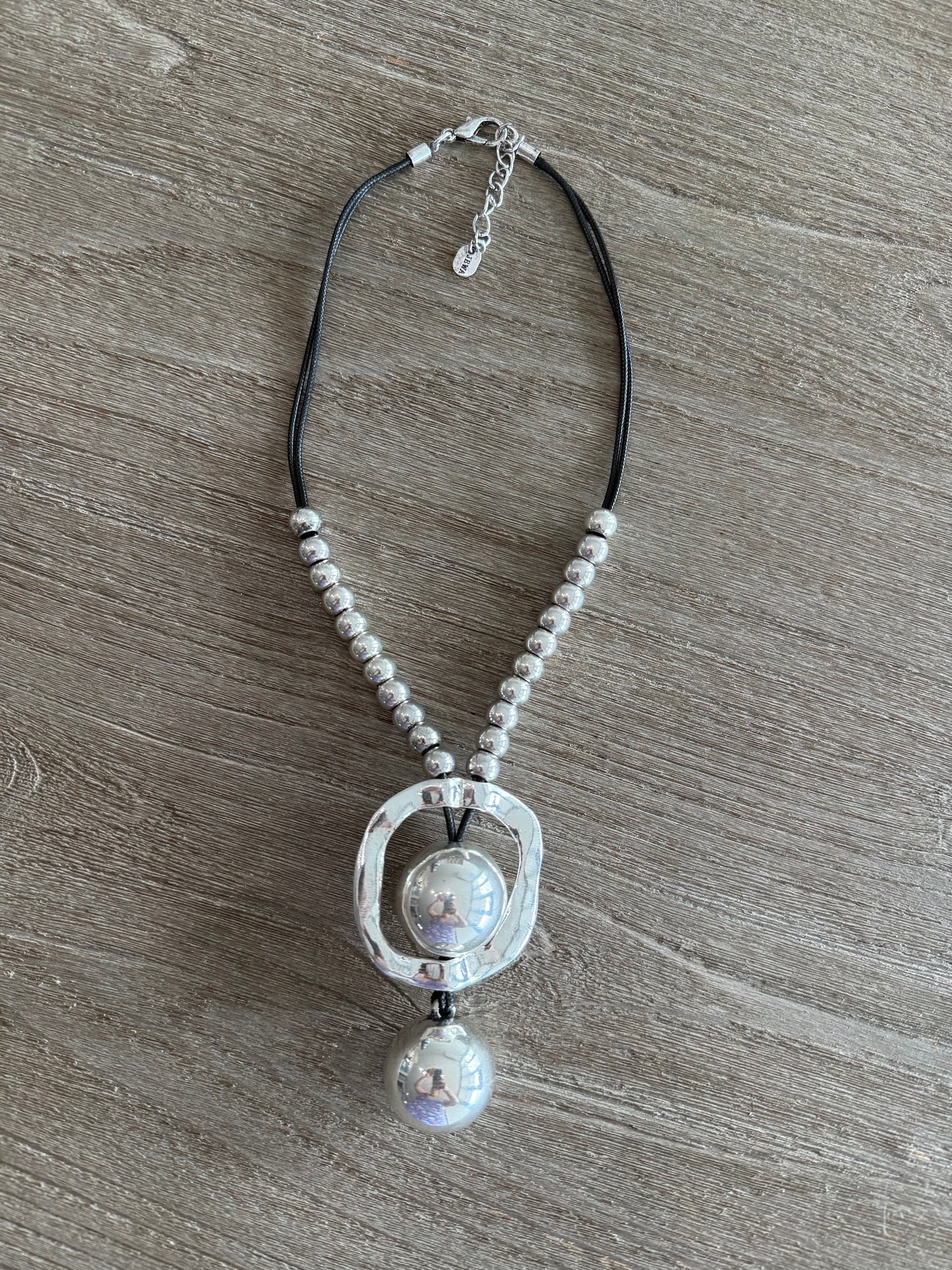 Two Balls Turkish Silver Necklace