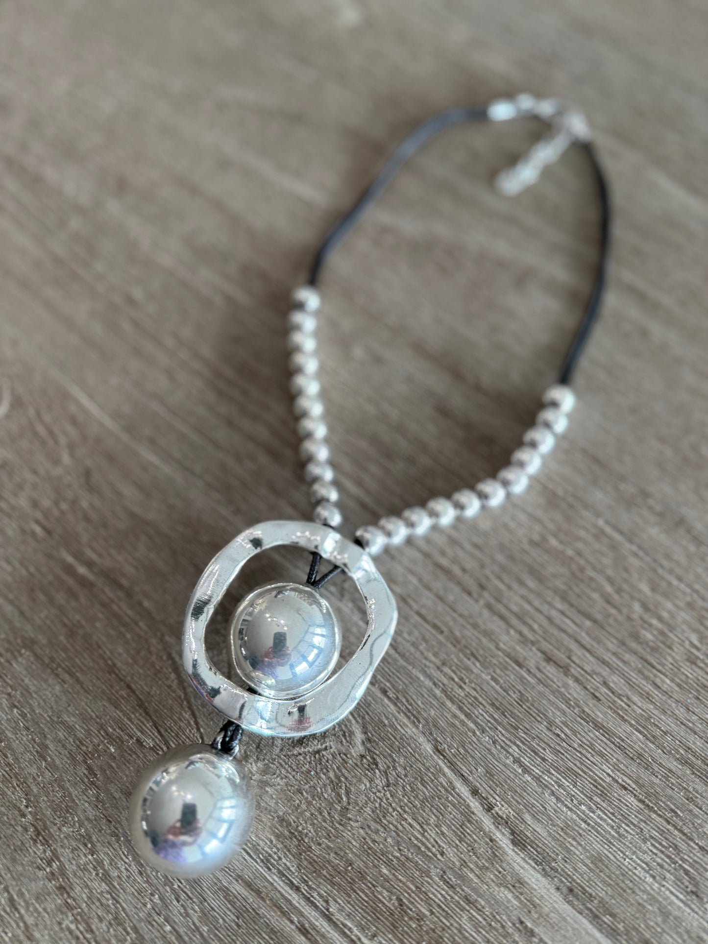 Two Balls Turkish Silver Necklace
