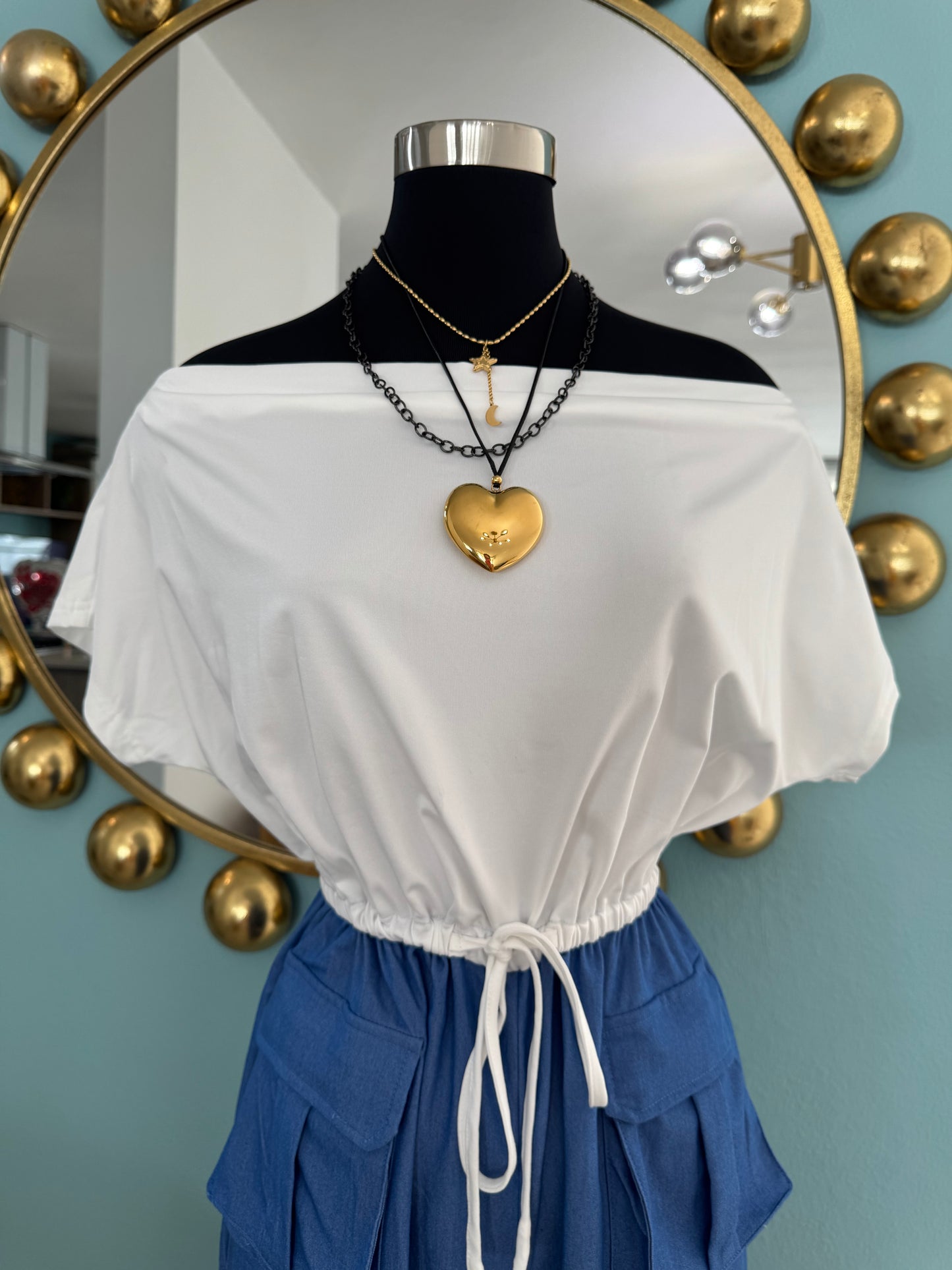 Big Gold Heart Necklace