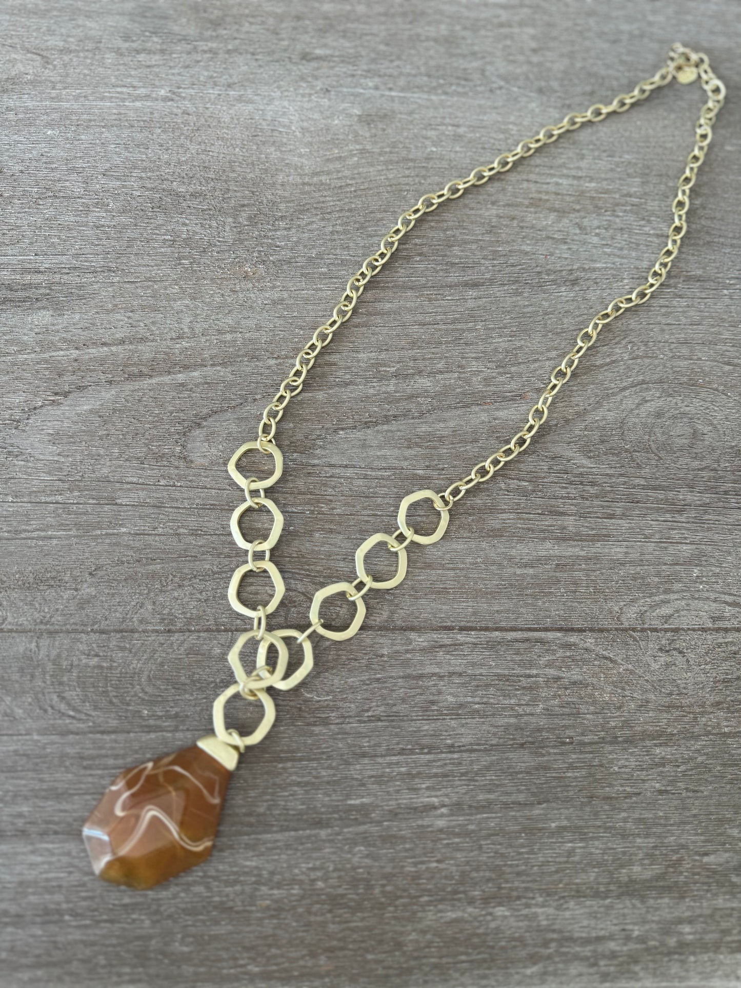 Brown Acry Stone Turkish Necklace