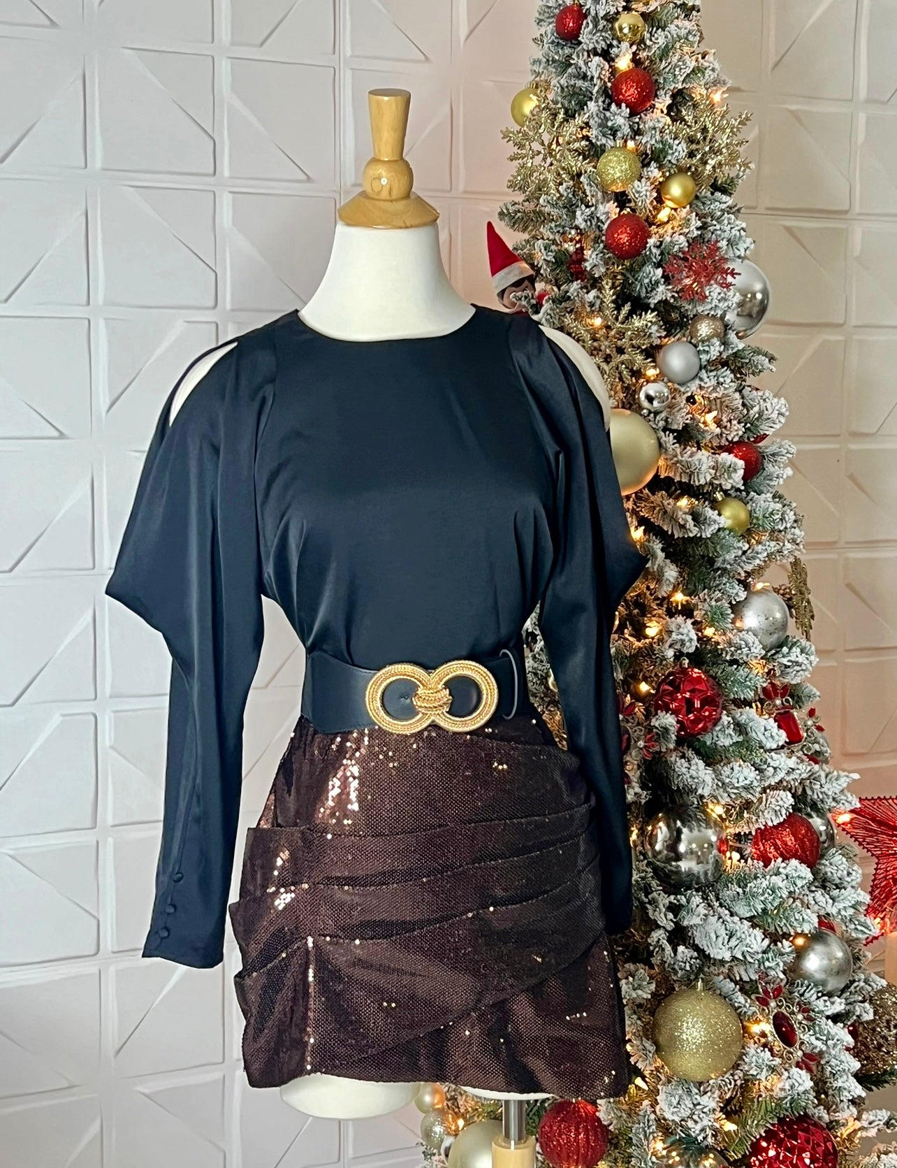 Long Sleeve Cold Shoulder Top