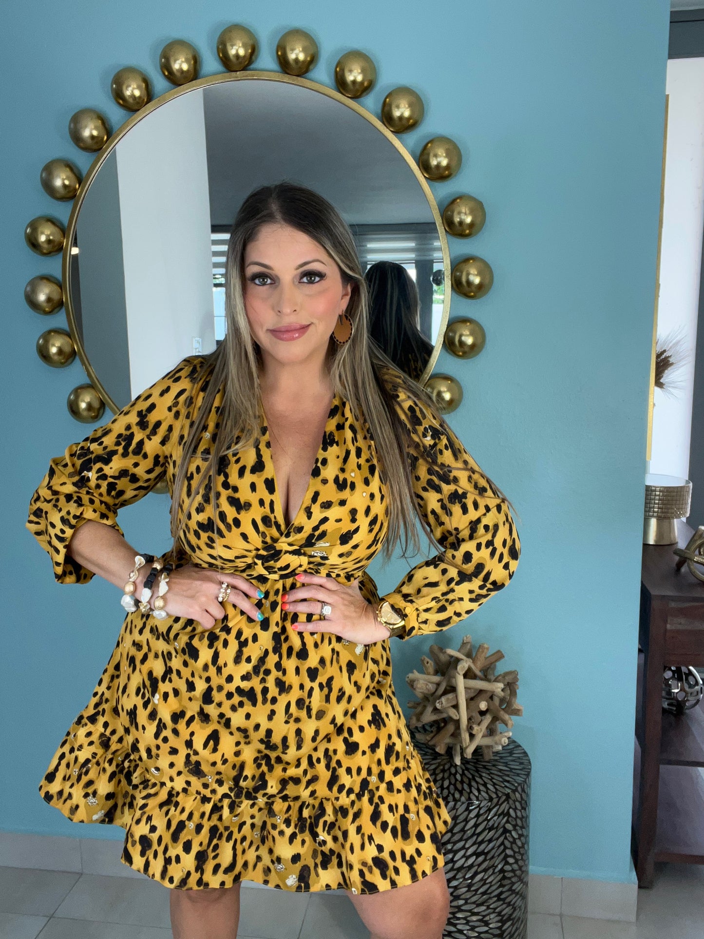 Animal Print LSLV Dress