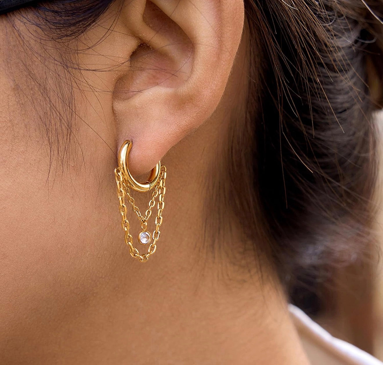 Chain hoop Earrings