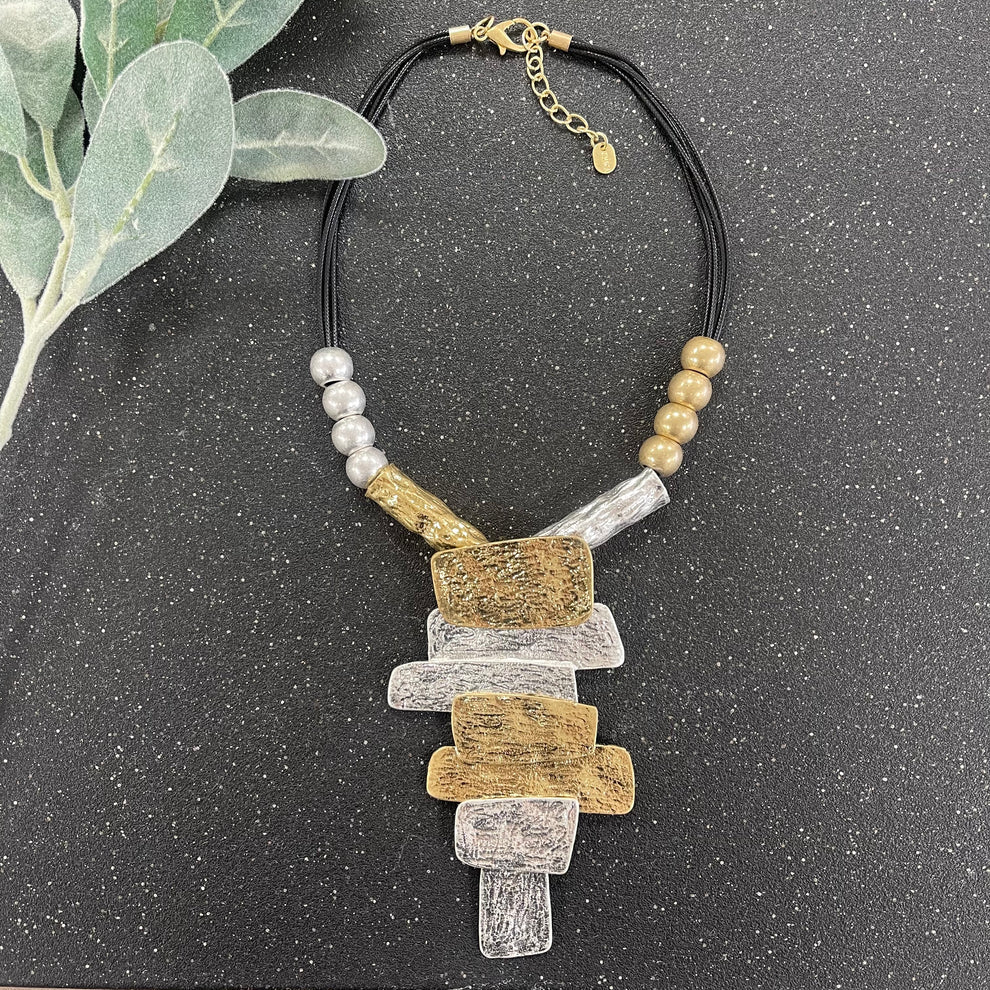 Two Tone Druzy Necklace