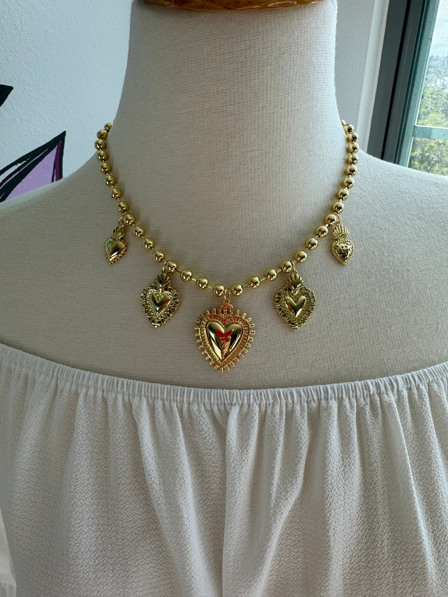 Multi Heart Turkish Necklace
