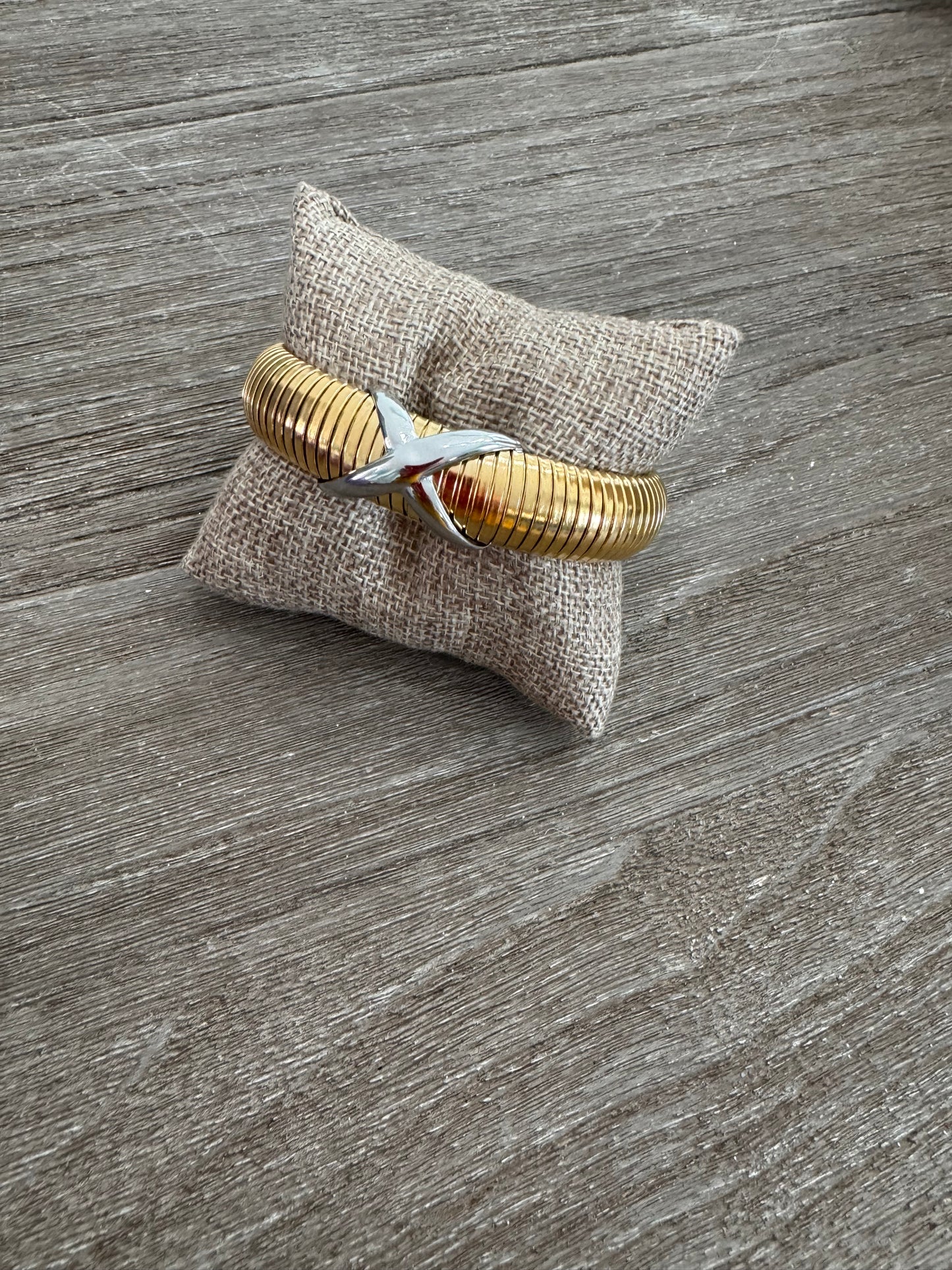 Elastic X Two Tones Bracelet