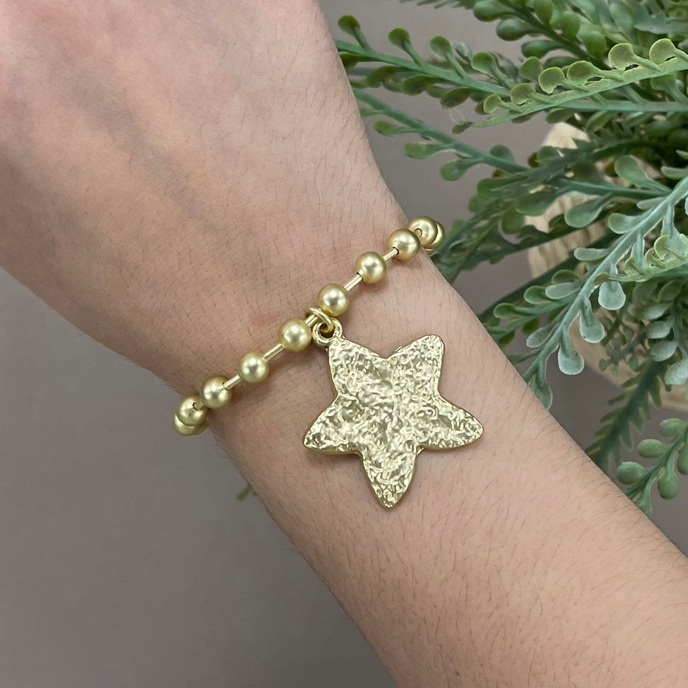 Hanging Star Gold Turkish Bracelet