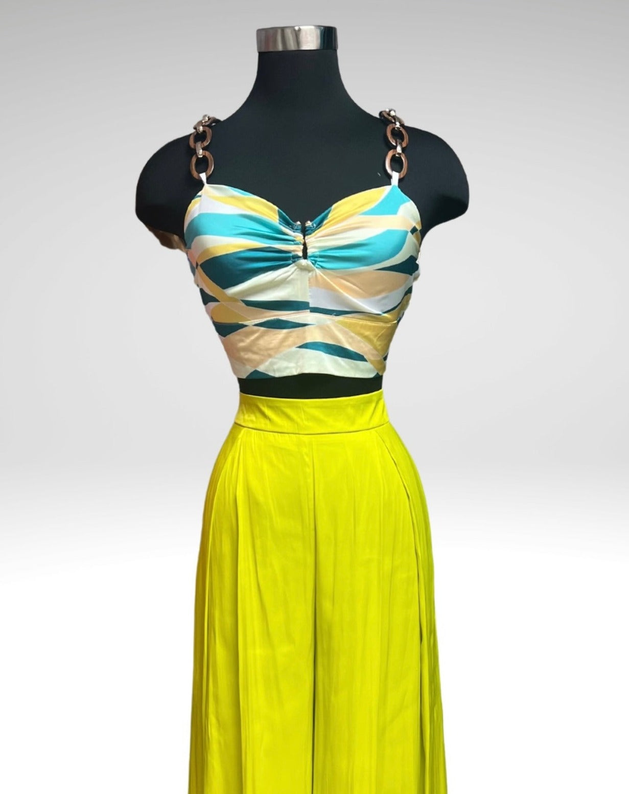 Chain Detail Strap Crop Top