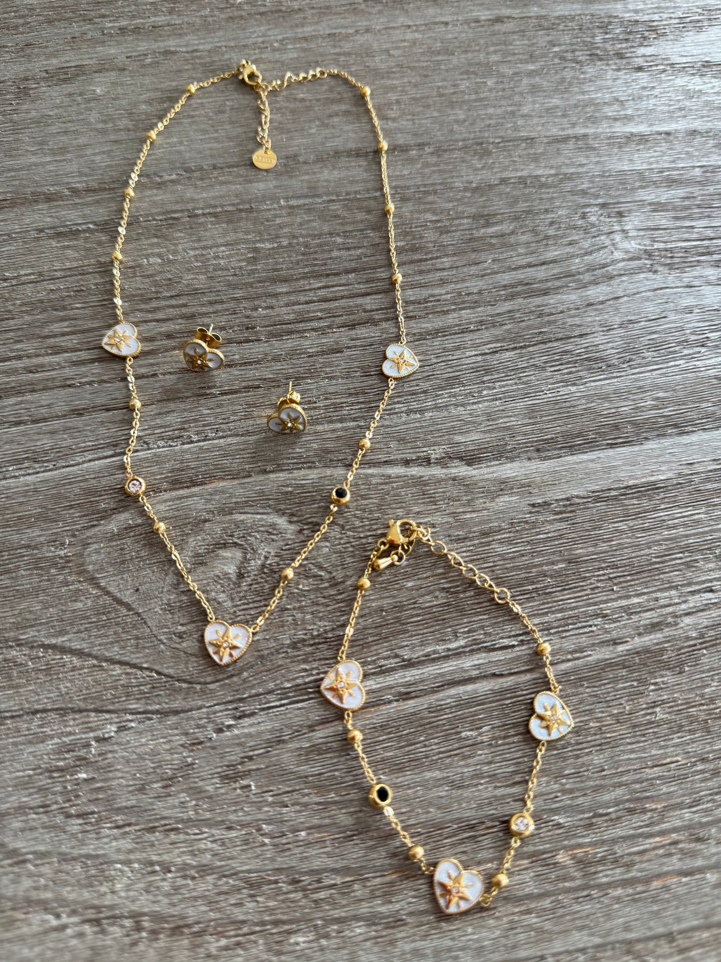 Shell Heart Stainless Steel 3 Pieces Set