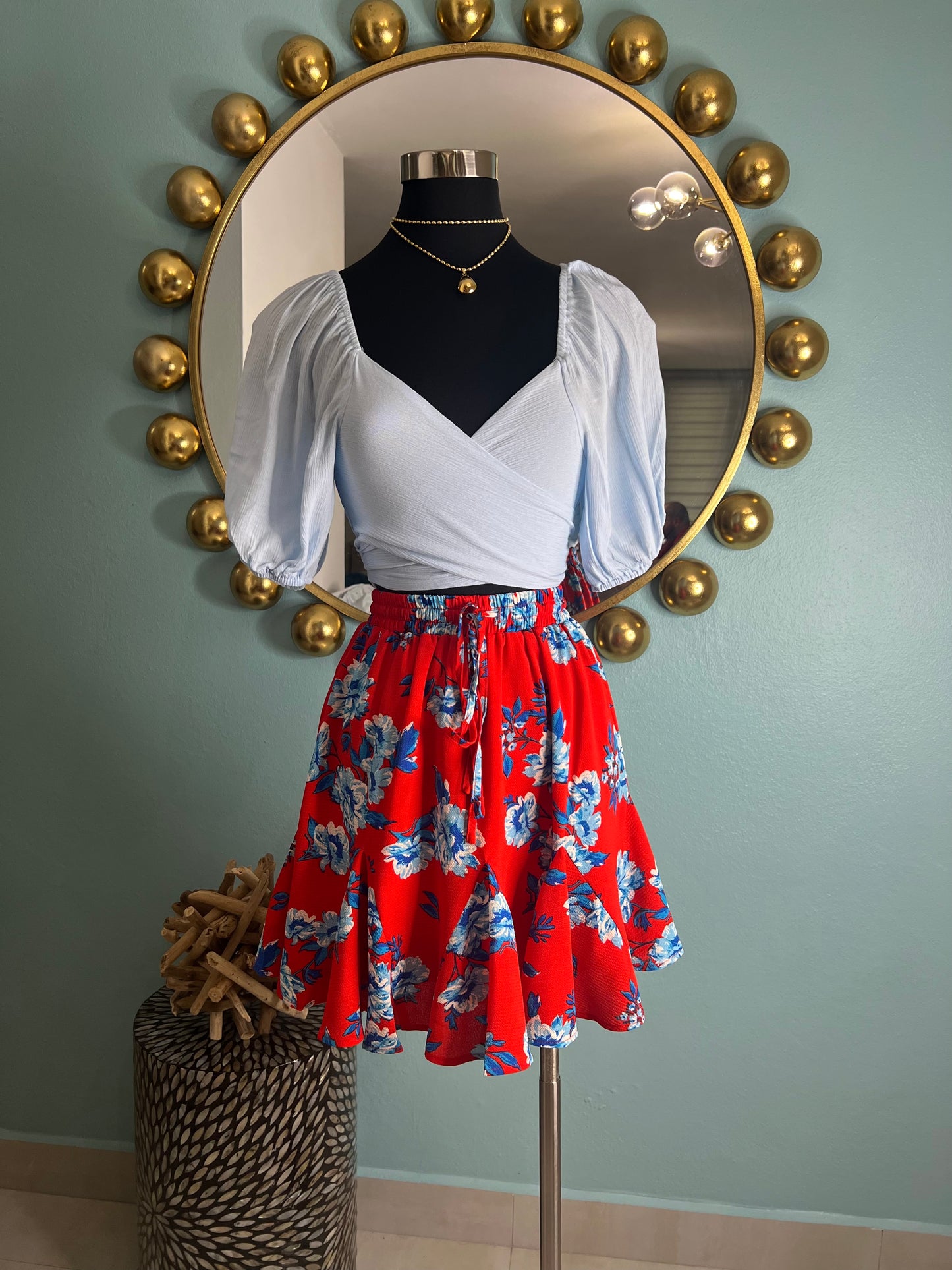 Floral Mini Skirt