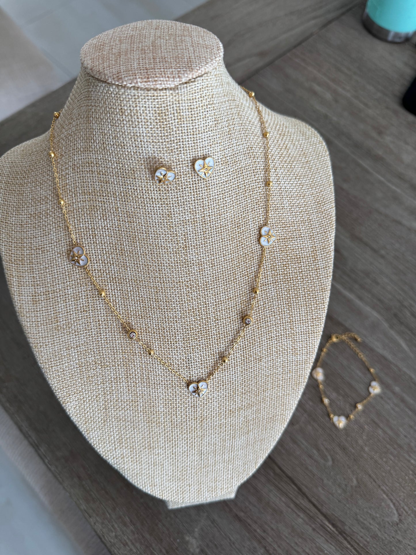 Shell Heart Stainless Steel 3 Pieces Set