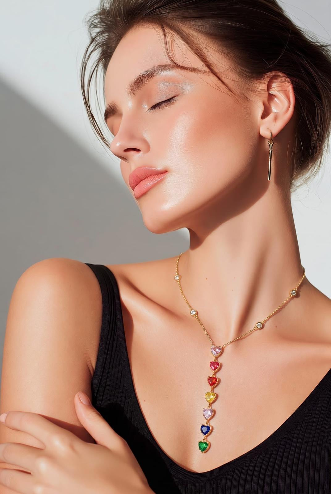 Multi Hearts Necklace