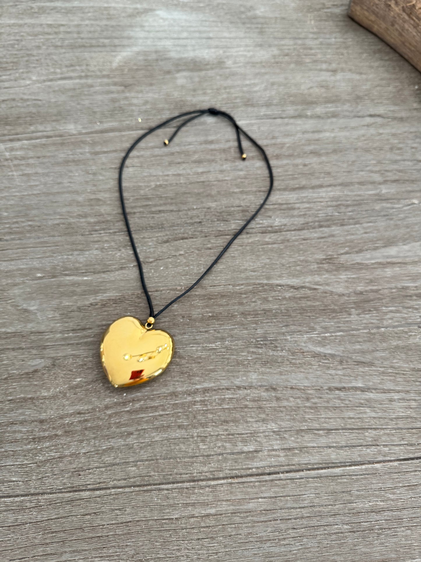 Big Gold Heart Necklace