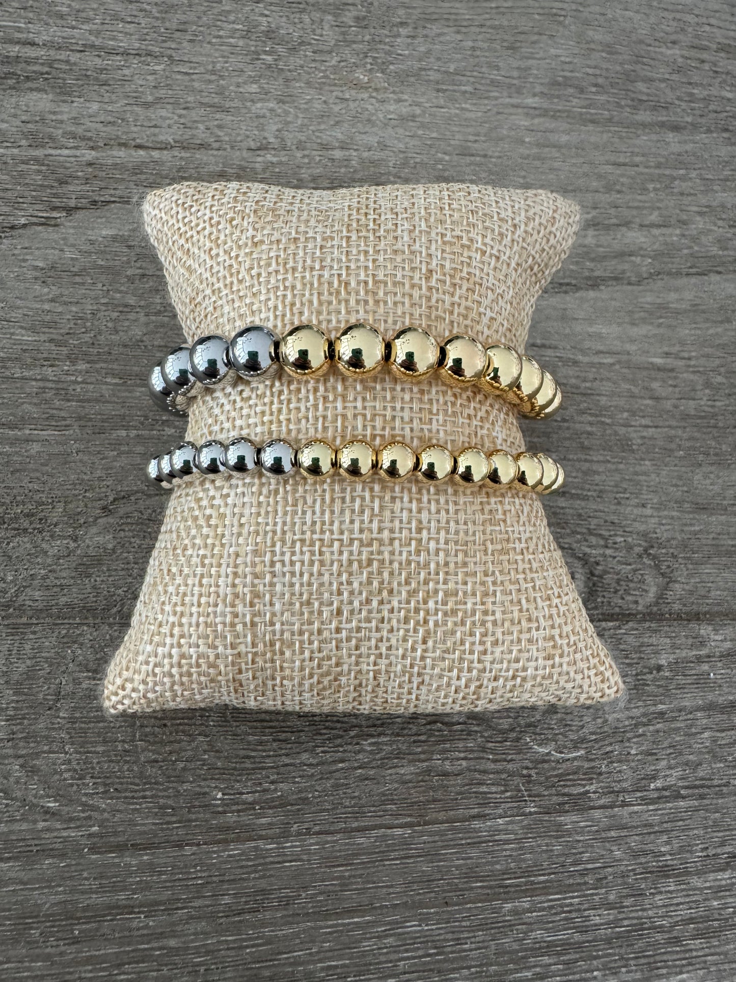 Two Tone Globe 4 mm 18K Bracelet