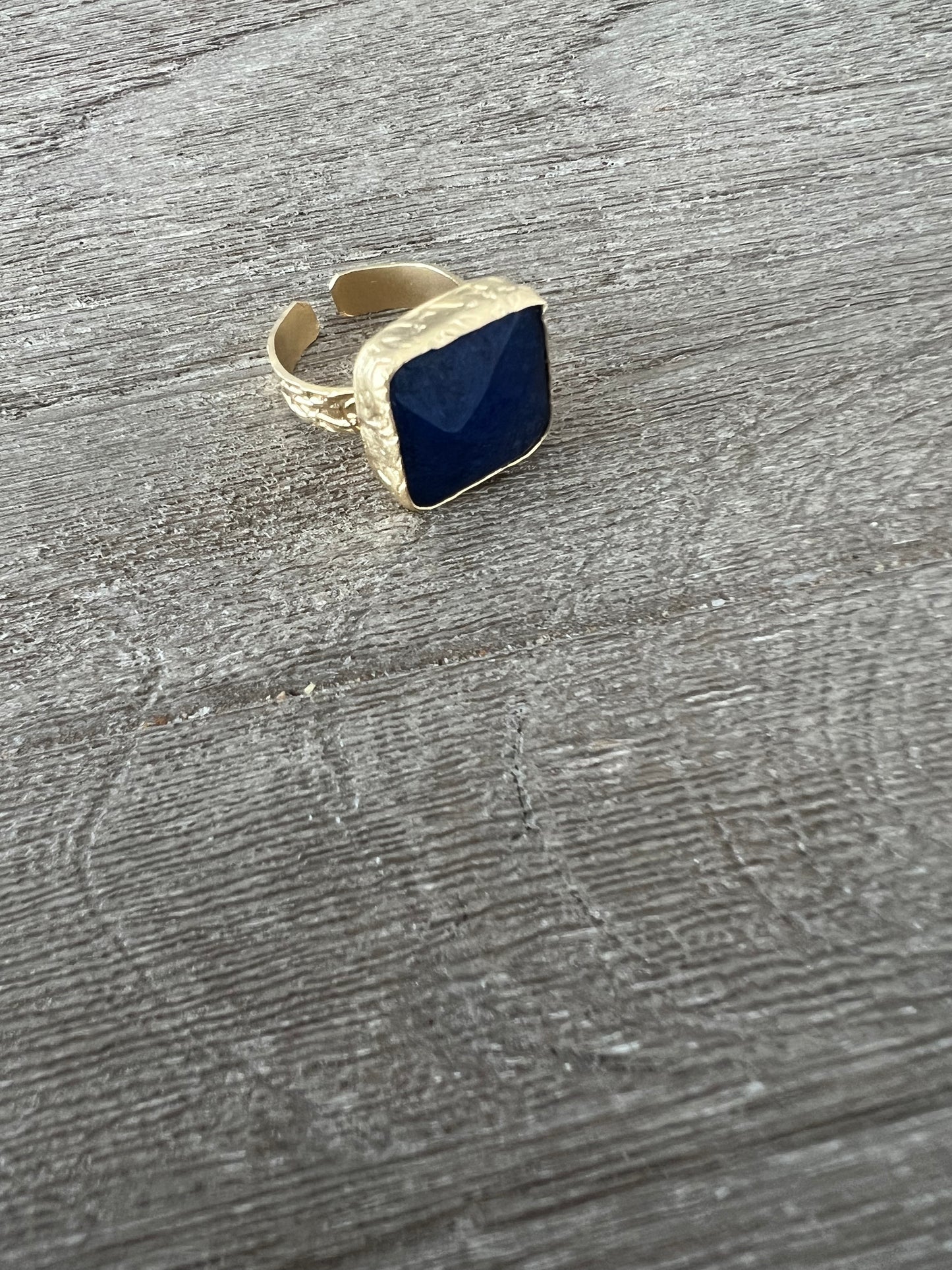 Square Stone Turkish Ring (Pick Color)