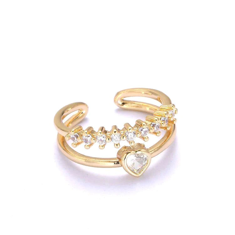 Heart Rhinestone Ring