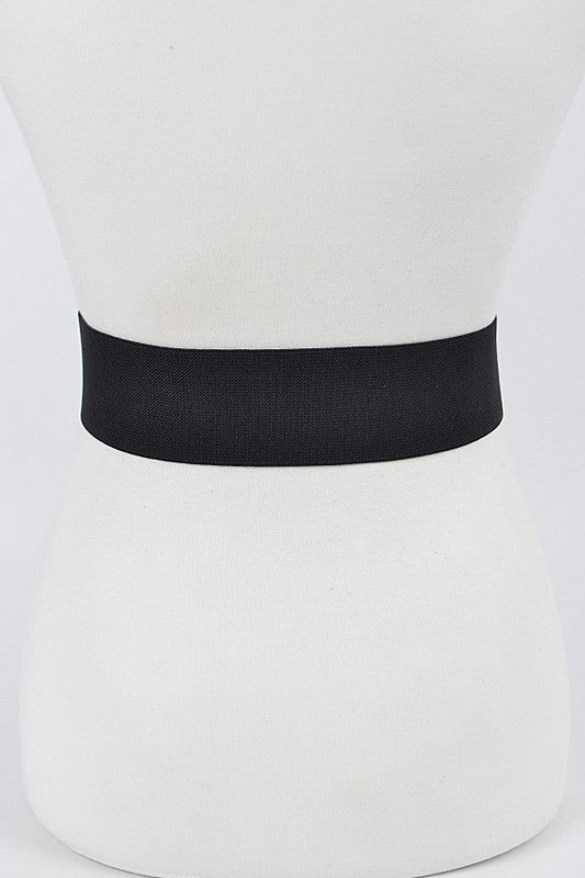 Faux Croc Wide Stretch Belt