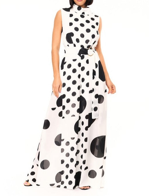 Polka Dot Print Jumpsuit