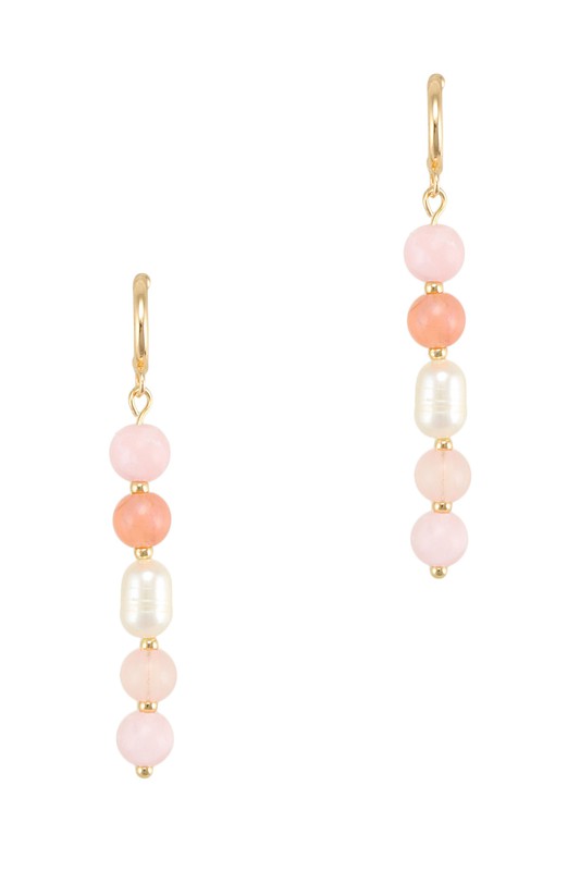 Beads & Pearl Earrings (Pick Color)