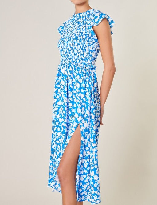 Floral Smocked Midi Dress