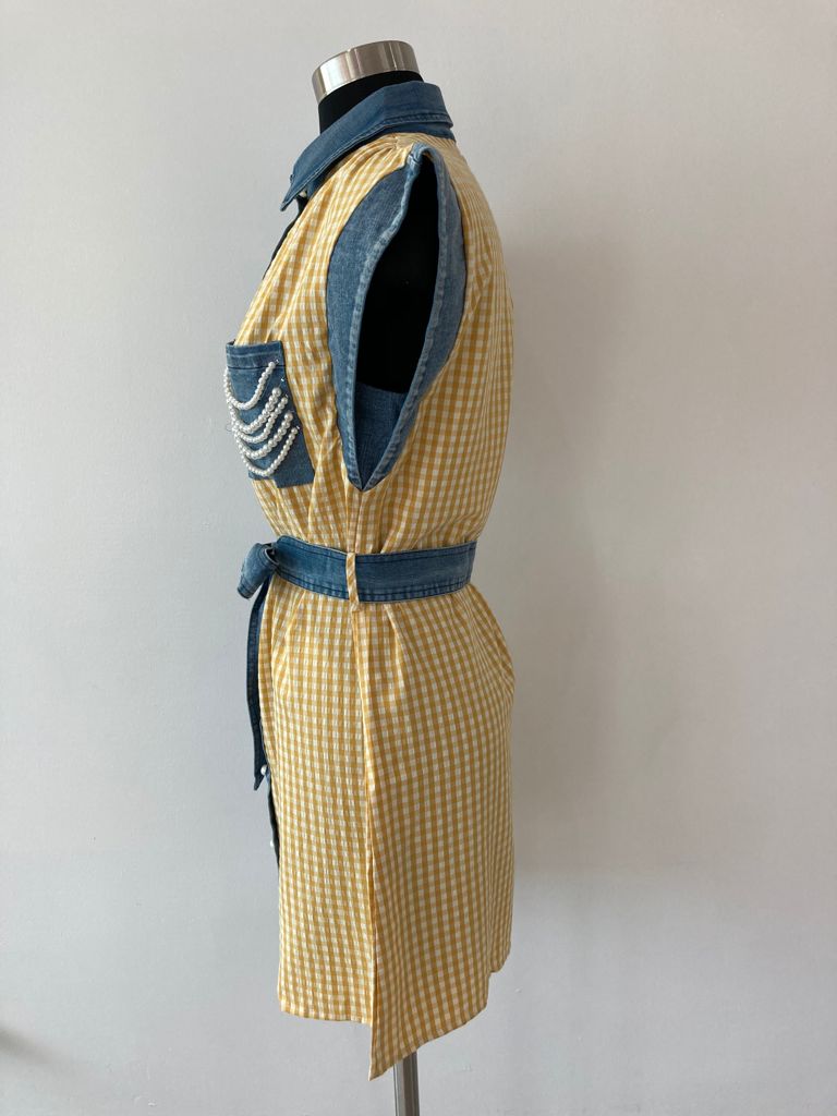 Checkers and Denim Dress