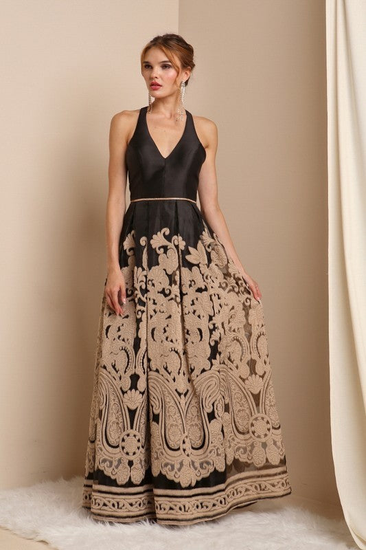 Organza Embroidery Formal Dress