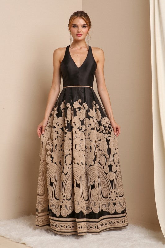 Organza Embroidery Formal Dress
