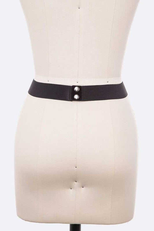 Clear Crystal Blossom Stretch Belt