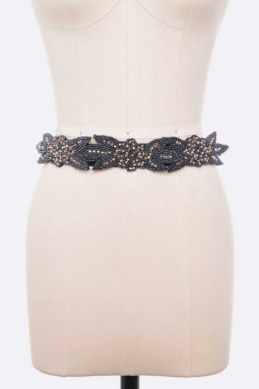 Beaded Fashion Stretch Belt