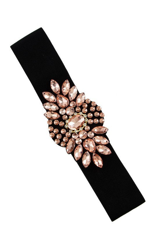 Peach Crystal Detail Belt