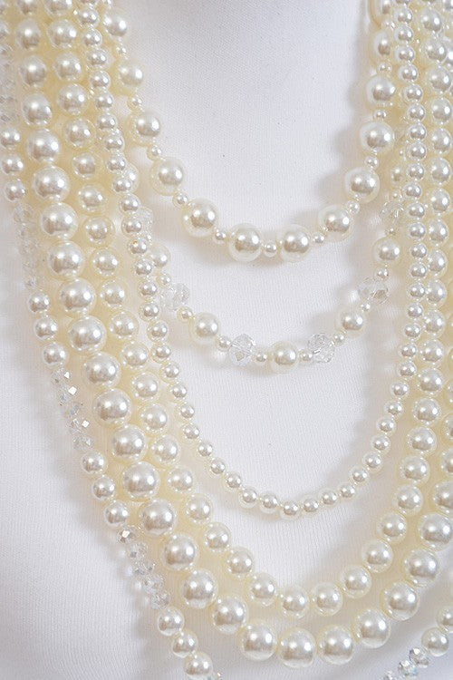 Multi Layered Pearl Necklace