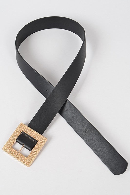 Oversized Square Buckle Belt
