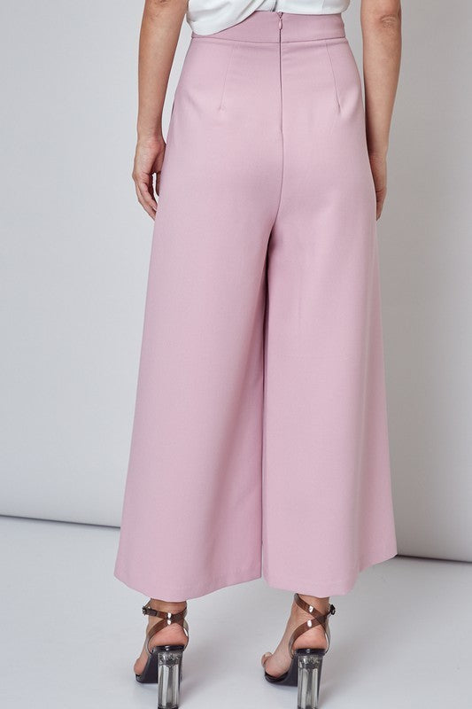 Mauve Button Detail Pants