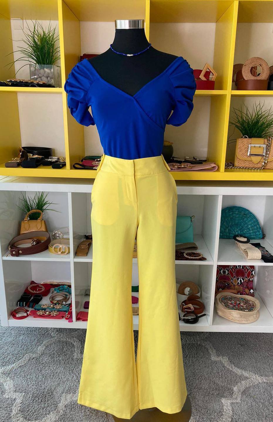 Yellow Wide Leg Pants