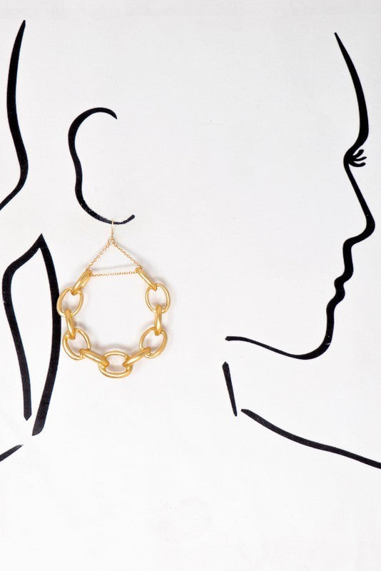 Chunky Chain Hoop Earrings