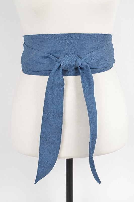 Denim Ribbon Belt