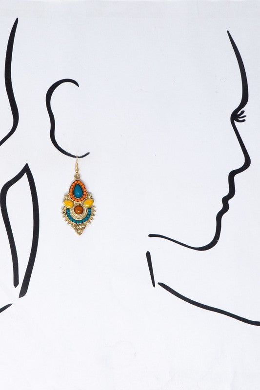 Multicolor Beads Boho Earrings