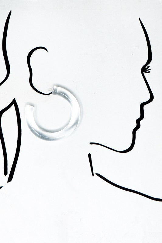 Clear Jelly Hoop Earrings
