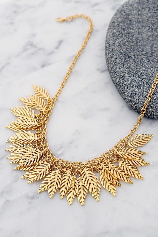 Leaf Necklace (Pick Color)
