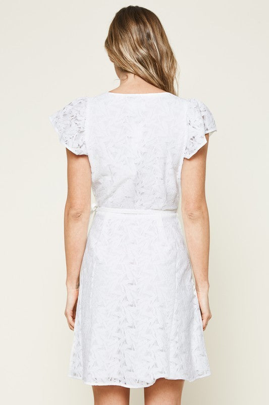 Lace Wrap Short Dress