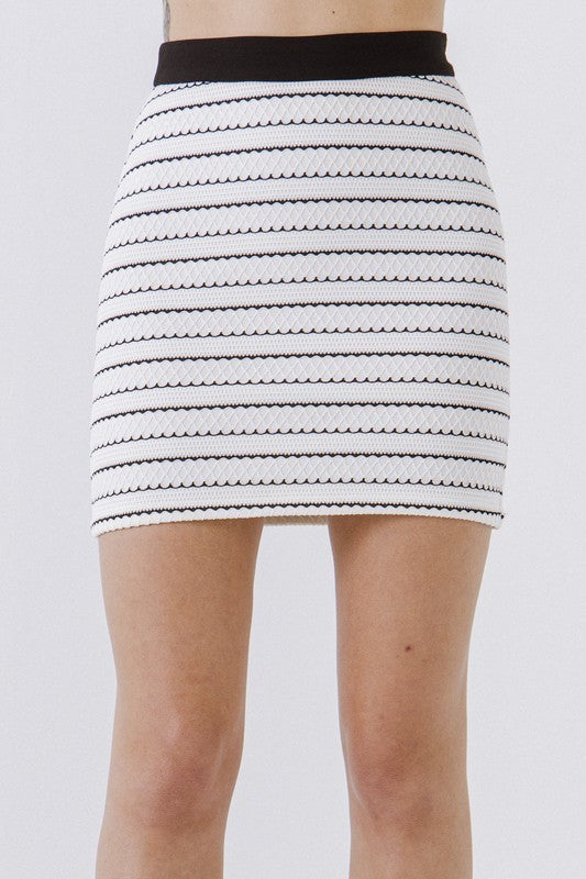Trim Detail Pencil Skirt